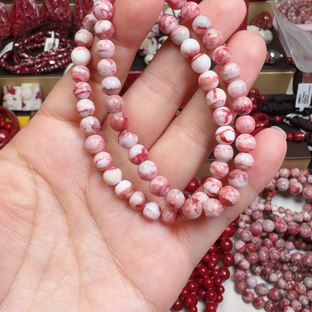 天然辰砂天然原石手链