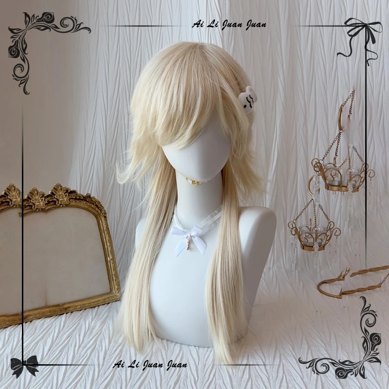 艾丽卷卷假发鲻鱼头女日系少萝长直发lolita仿真发自然轻薄全头套