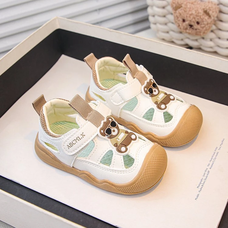2025春夏季新款男宝宝凉鞋镂空中小童鞋软底学步鞋女童幼儿园鞋子
