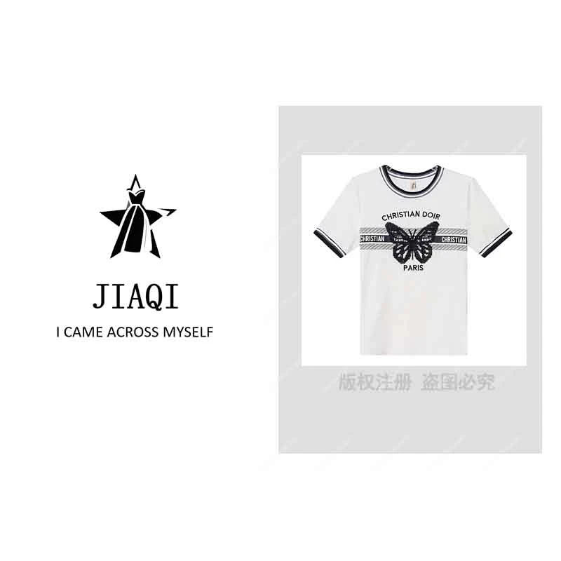 【佳琪高奢】A79113新款洋气百搭短袖