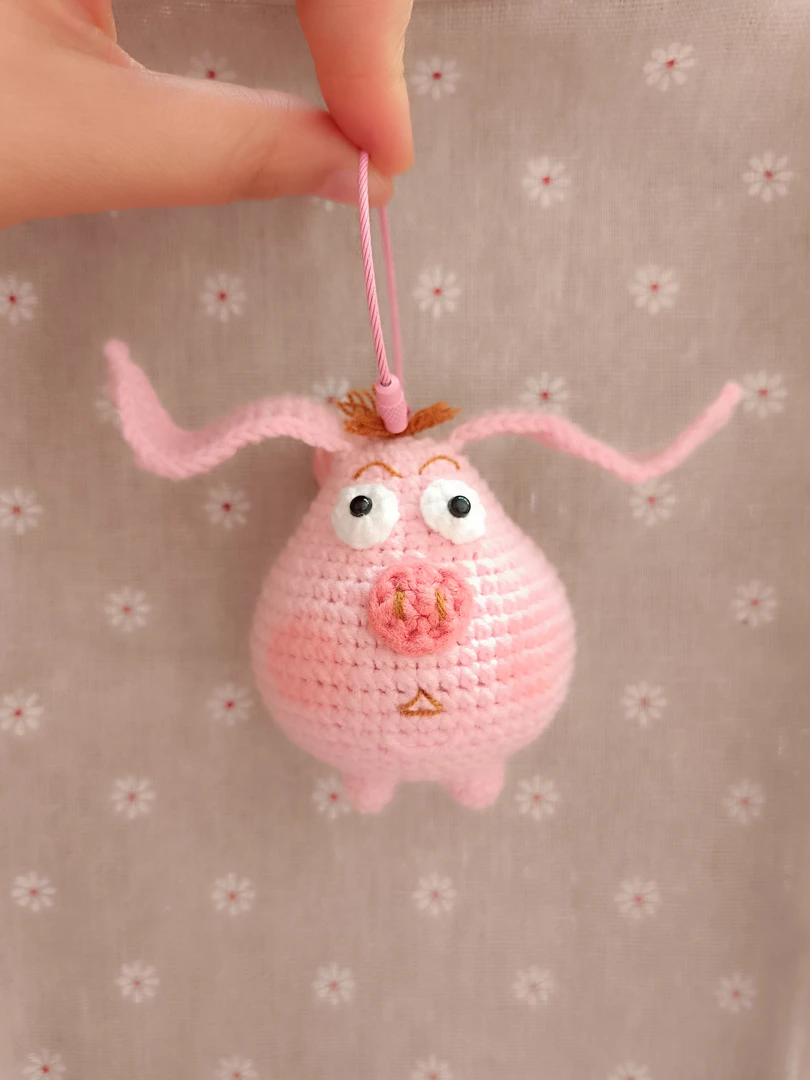 成品哪吒闹海太乙飞天猪毛线钩针挂件钩织玩偶成品送朋友礼物