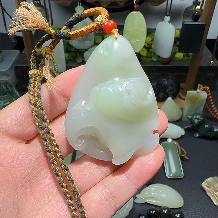 老***友和田玉未镶嵌挂件