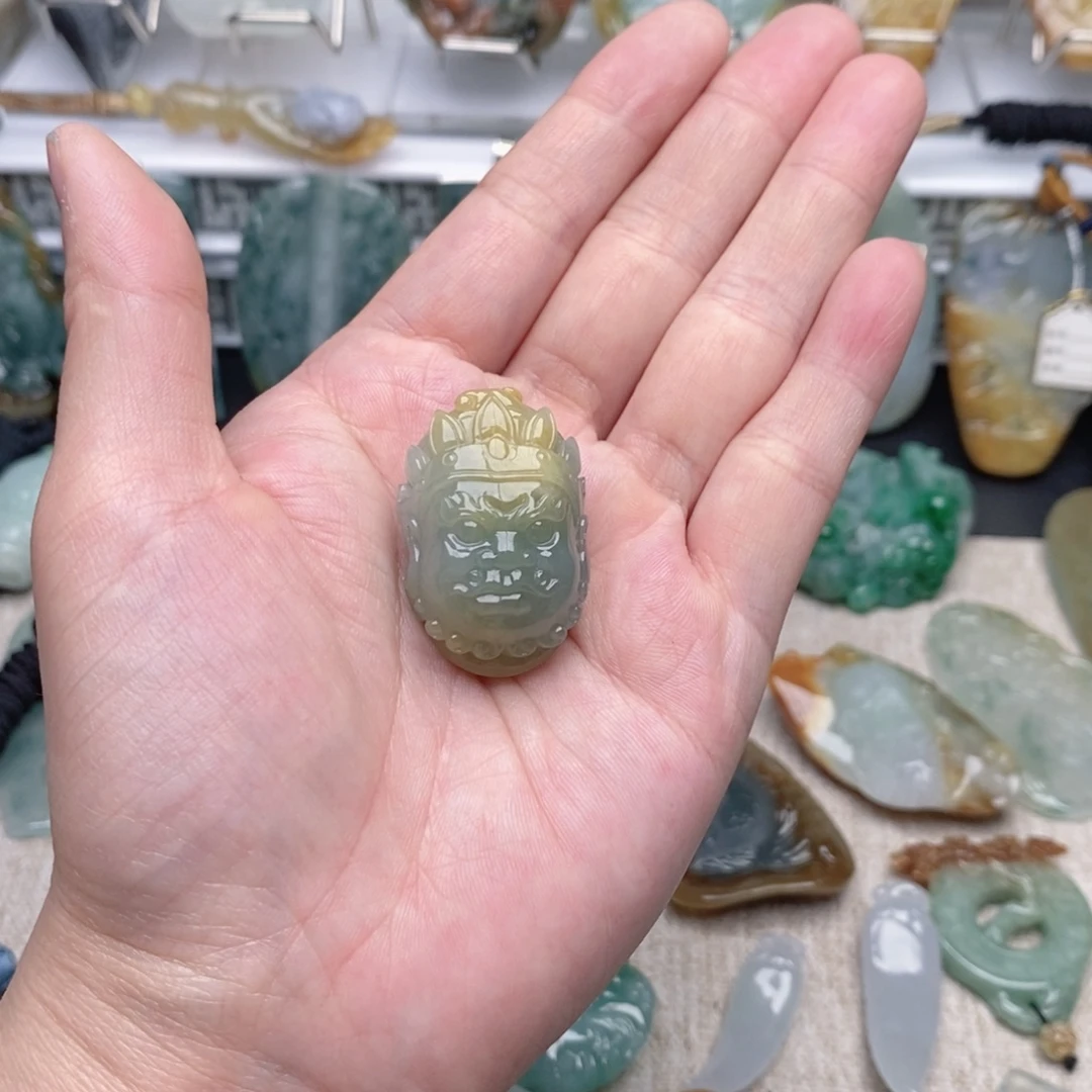 翡翠未镶嵌颈饰缅甸翡翠A货挂件