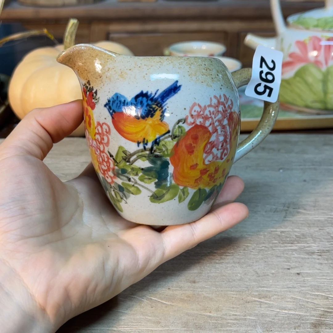 壶素浅陶瓷手工手绘