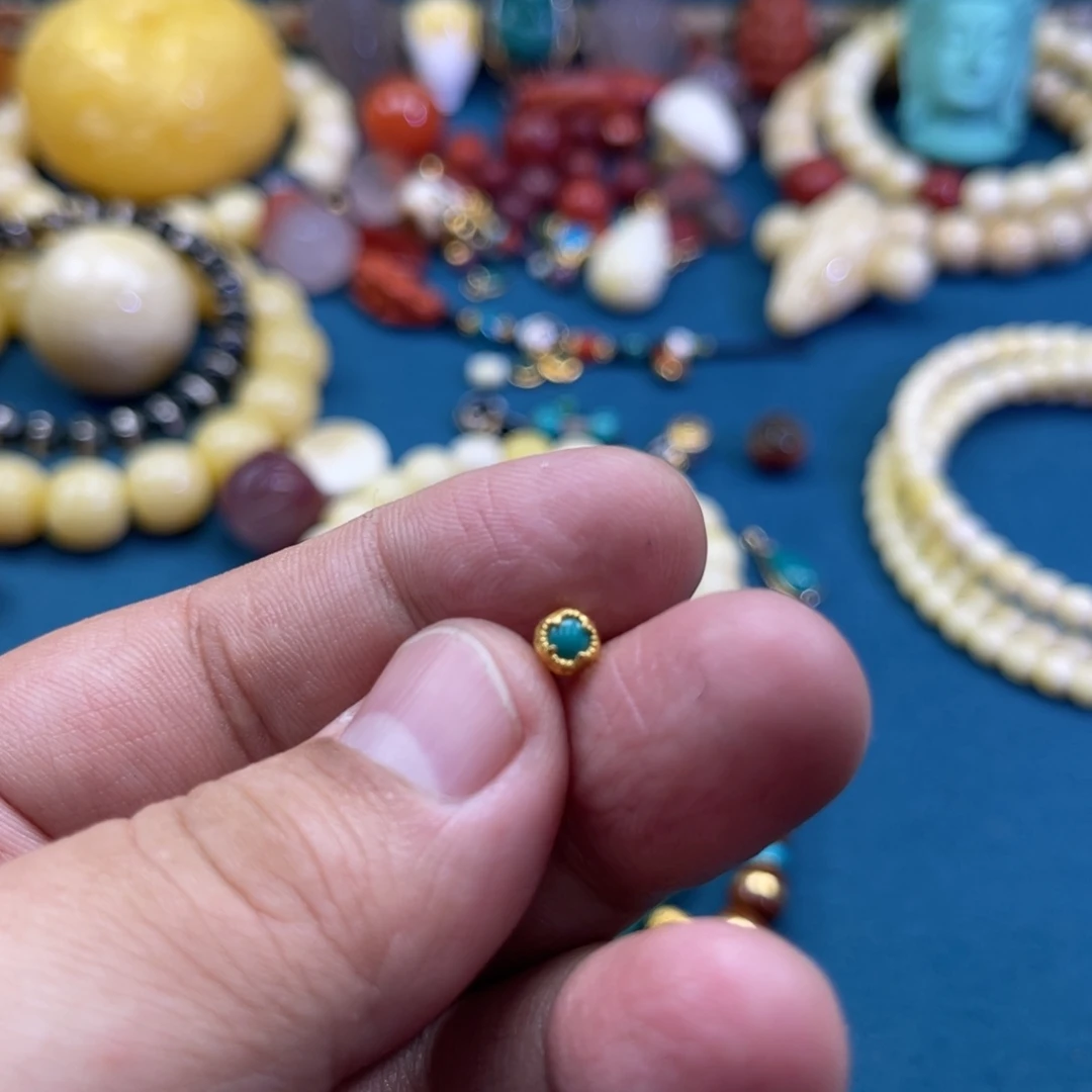 绿松石18K金镶嵌珠宝奇石35