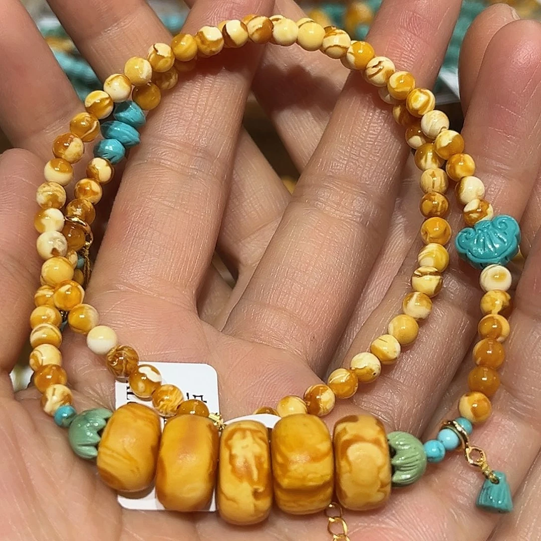 琥珀颈饰未镶嵌蜜蜡项链