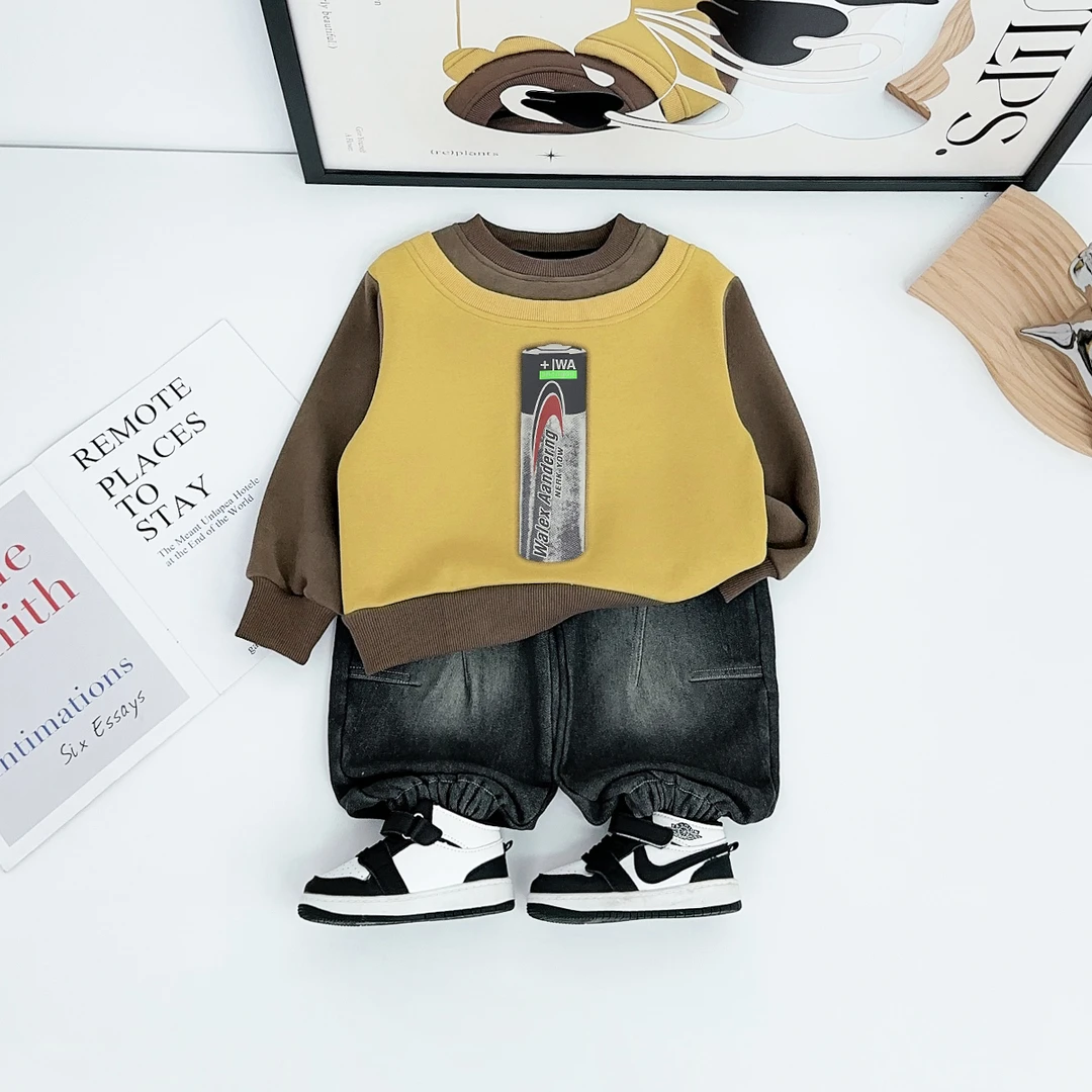 儿童卫衣加绒长袖2025新款秋冬装男童上衣潮BDD26262悠悠童话童装