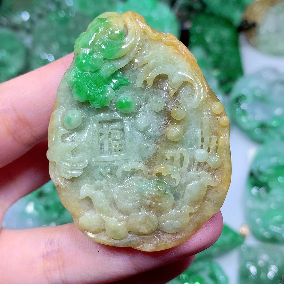 翡翠未镶嵌吊坠(不含链)