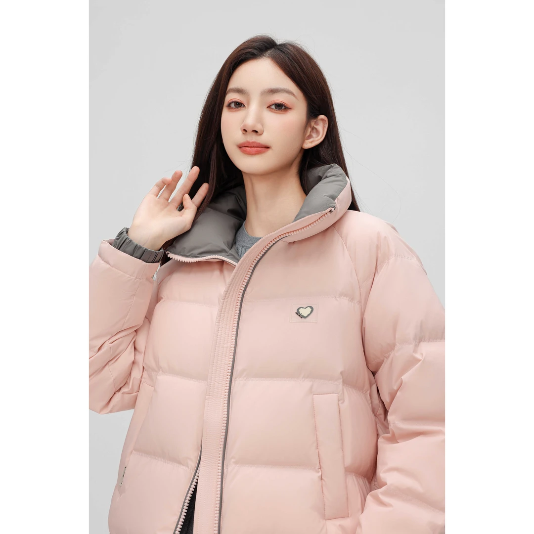 时尚短款连帽羽绒服9736
