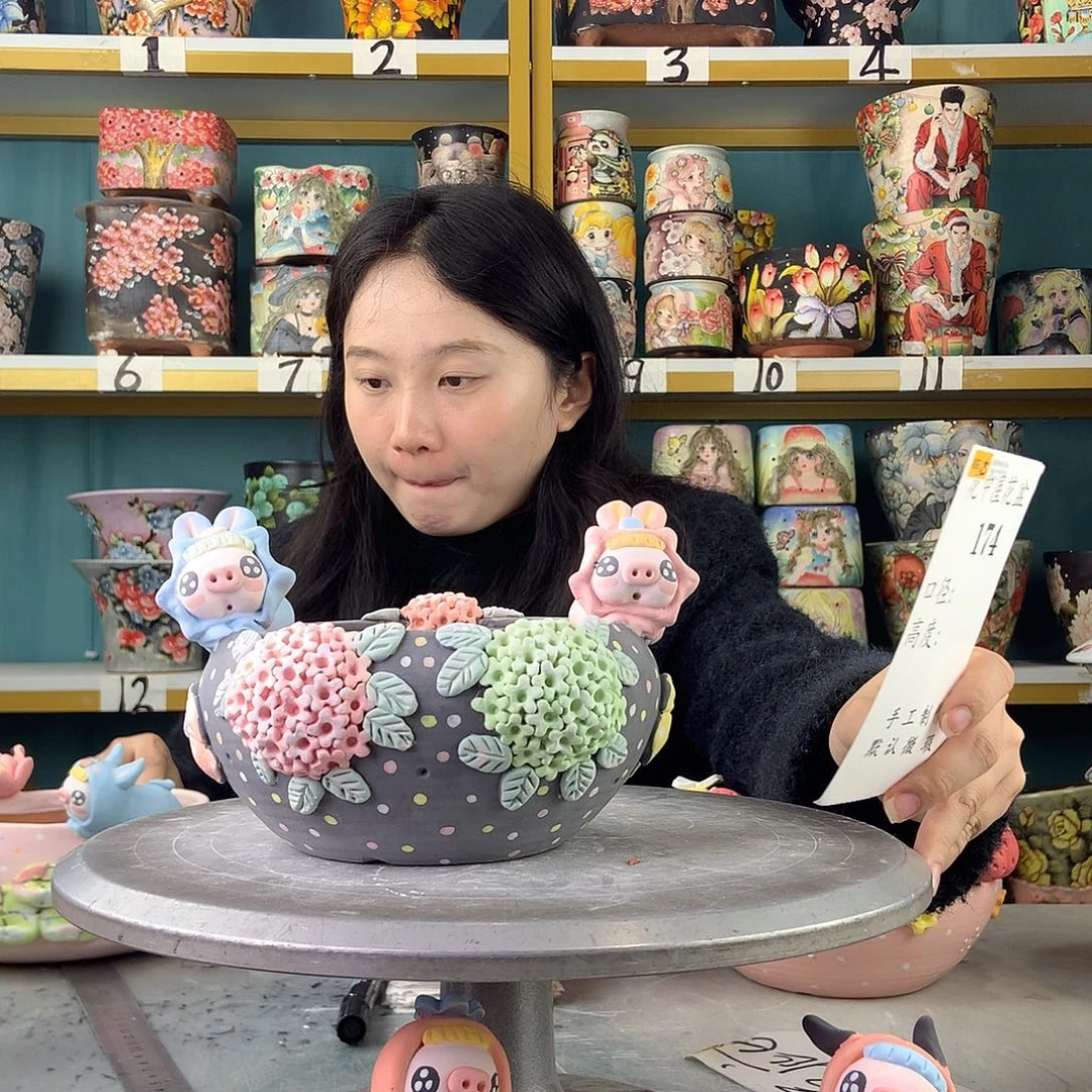 静****陶景德镇手工花盆174