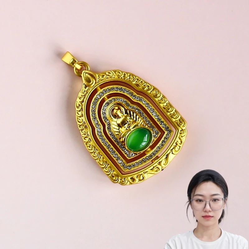 【梁总专属】时尚精美高端轻奢旋转玉髓合金吊坠【CM12319】