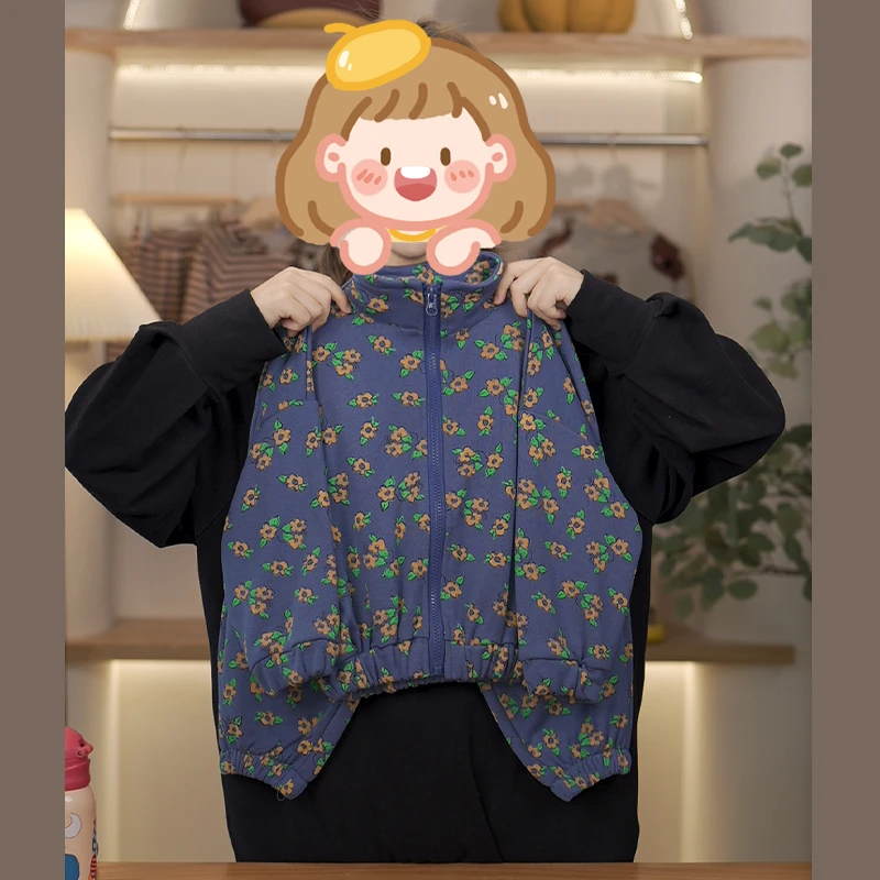 【现货】阿卷春秋款儿童复古森系碎花两件套时尚百搭套装 TML0121