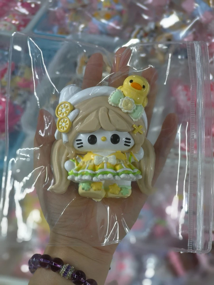 【夏日柠檬气泡水KT】食品级硅胶捏捏纯手工制作瑕疵专场链接DIY