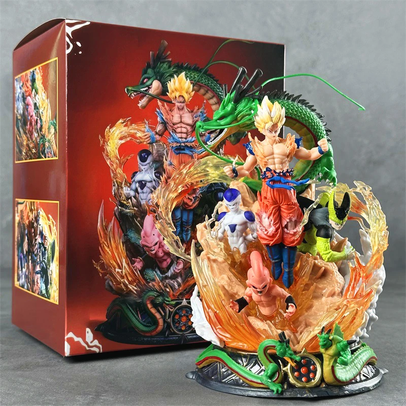 七龙珠 超级赛亚人 周年悟空 神龙GK手办摆件