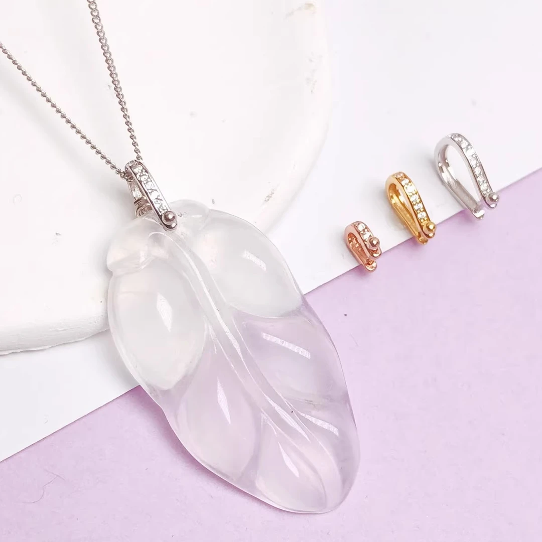 925银银制品 U型扣吊坠扣配件多用扣活扣卡扣玉扣扣头百搭时尚