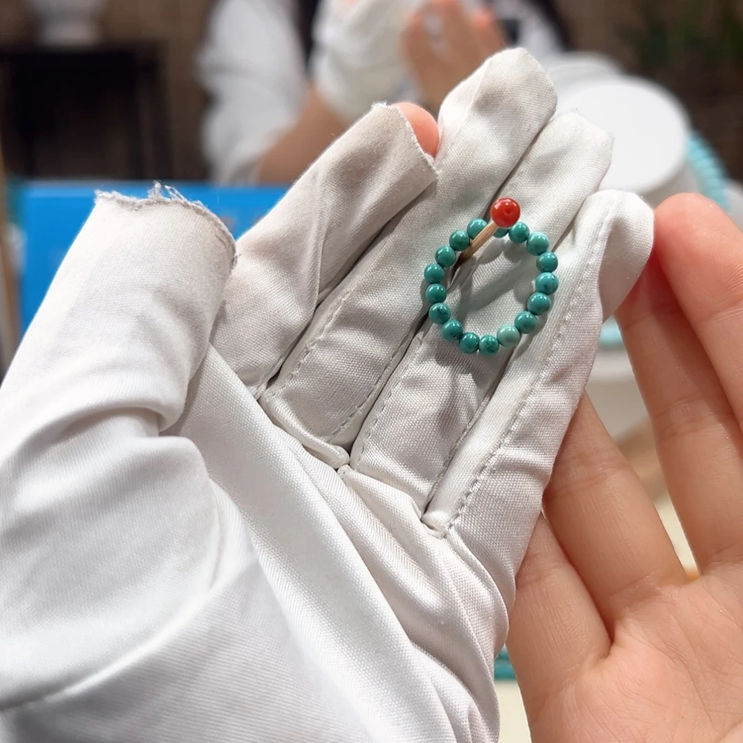 清***兰南红玛瑙未镶嵌26小米珠跑环福利卡3+