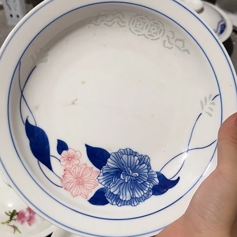 陶瓷8寸手绘深盘一个