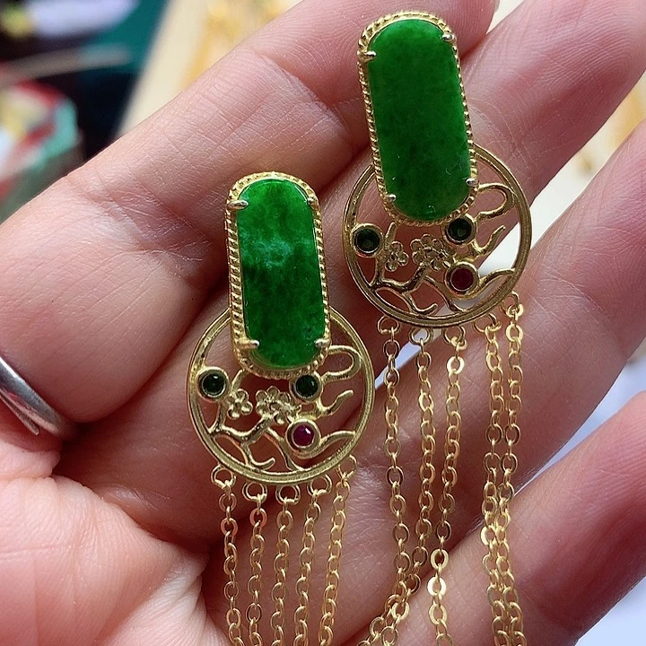 颈饰银S925镶嵌翡翠翡翠