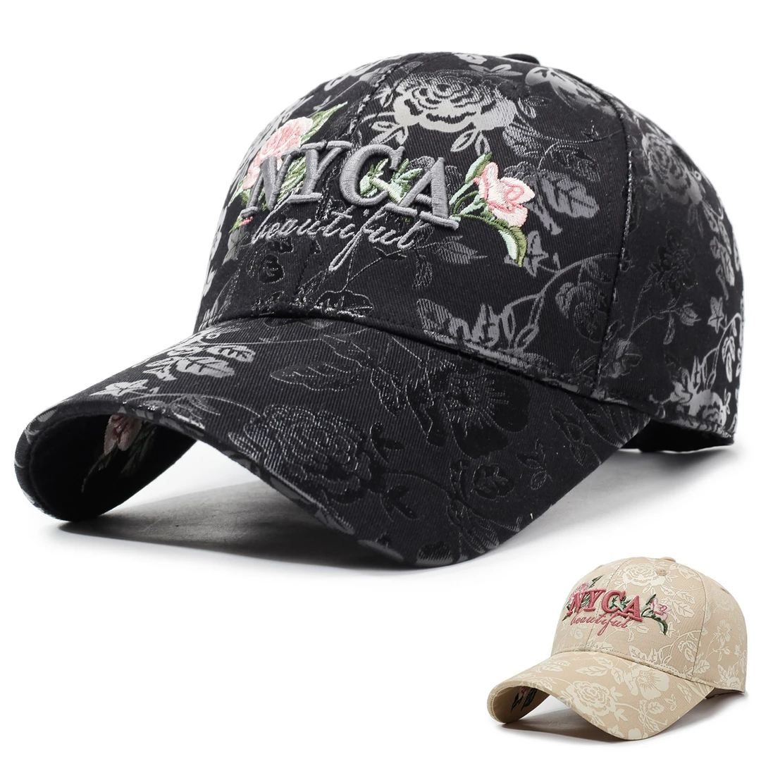 【NYCA】2025秋冬爆款新款洋气帽子户外女刺绣印花高级感鸭舌帽