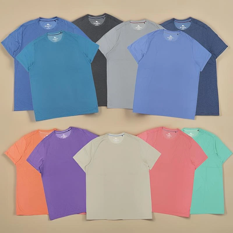 美奢莫代尔圆领短袖男加肥加大码250斤胖子亲肤透气弹力T恤夏 K1