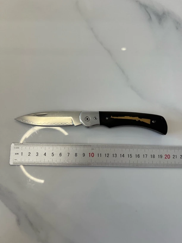 沉瑰宝檀木手柄 三合钢 锋利无锁折叠家用水果刀