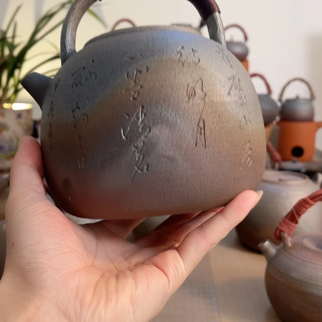 窑*柴烧一体提梁壶1.2升容量