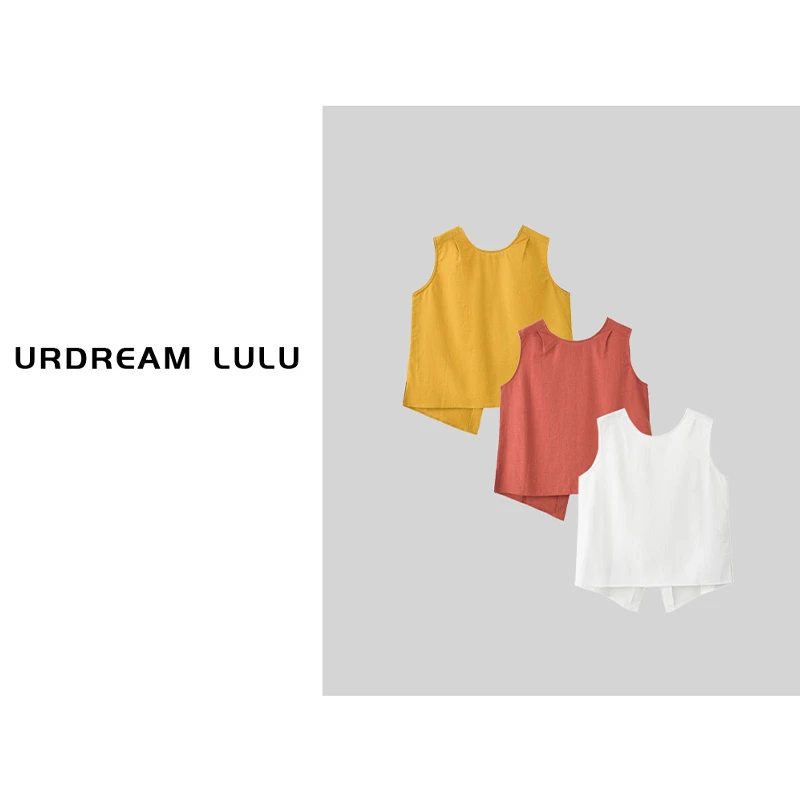 [云烟里] 苎麻莱赛尔正反两穿马甲夏韩系肌理宽松外搭女-P15509