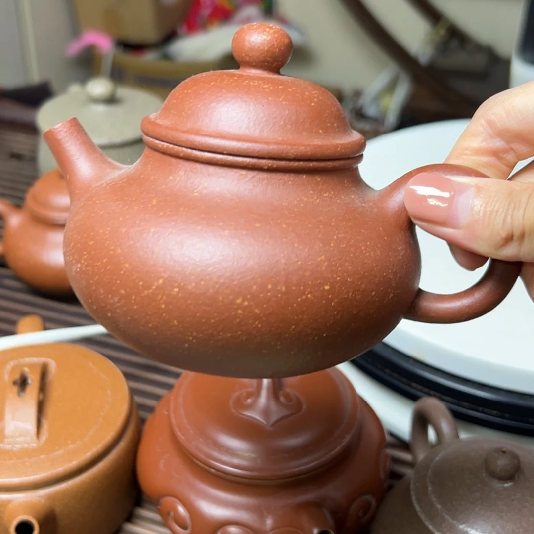 朱***名茶壶紫砂红将破容天200