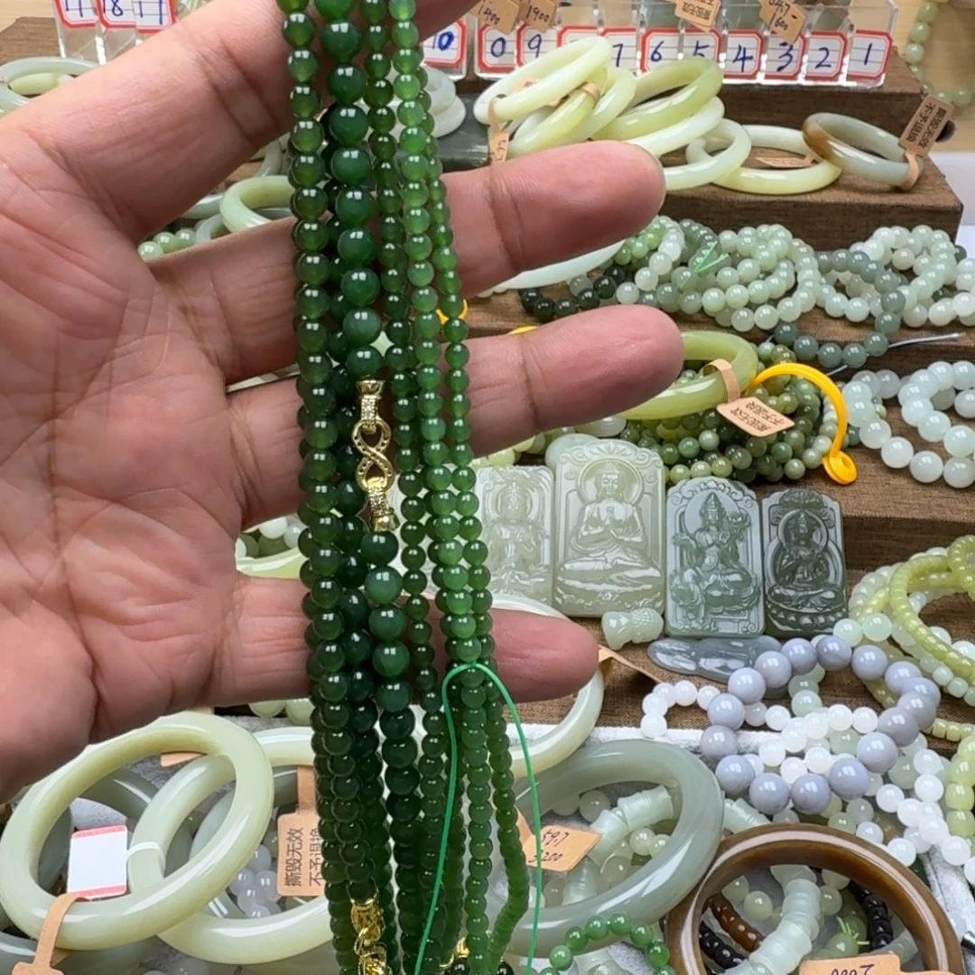 和田玉未镶嵌手链多样性发一