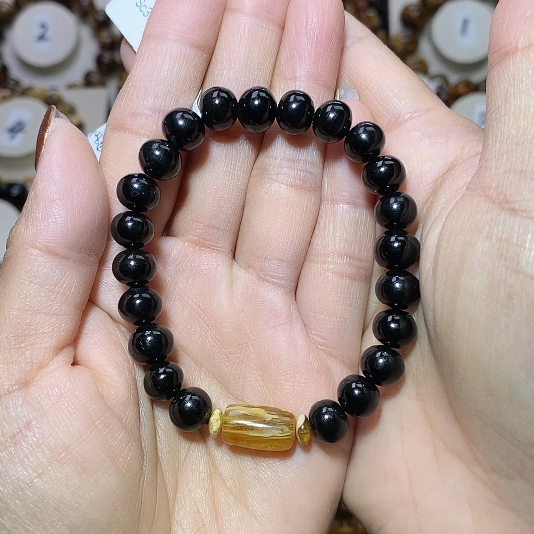 琥珀未镶嵌裸石翳珀满天星8