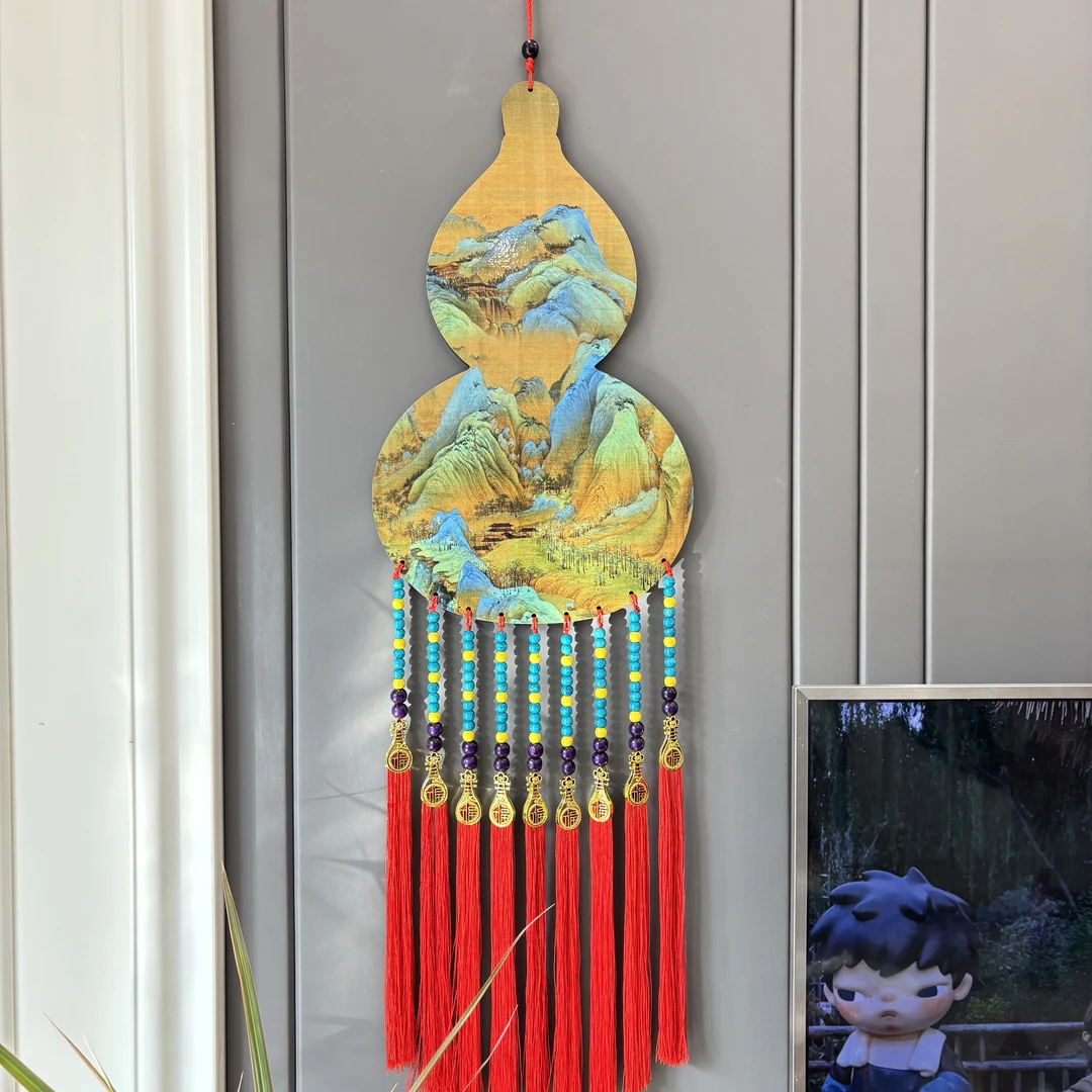 2026千里江山图葫芦国风文创中国结客厅新年乔迁新婚装饰挂件