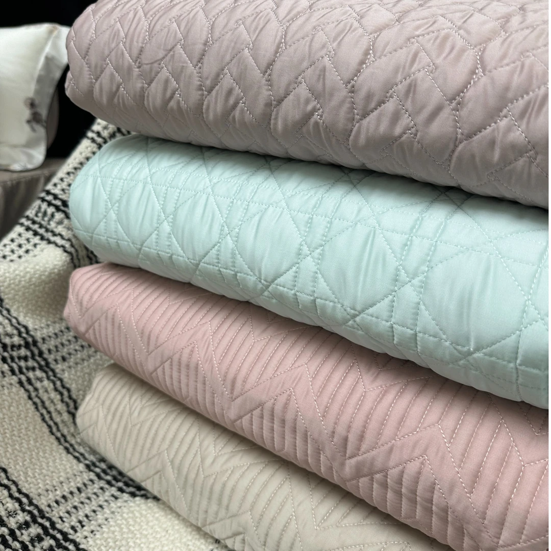 春夏上新！高端纯色天丝棉夹棉床盖！亲肤防滑床舒适柔软感单床盖