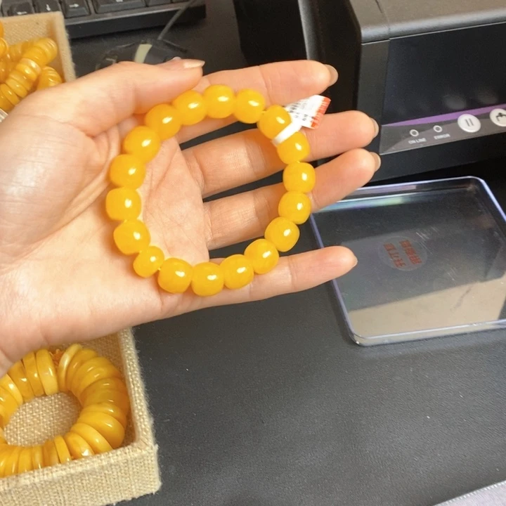 琥珀未镶嵌手链天然无优化琥珀蜜蜡