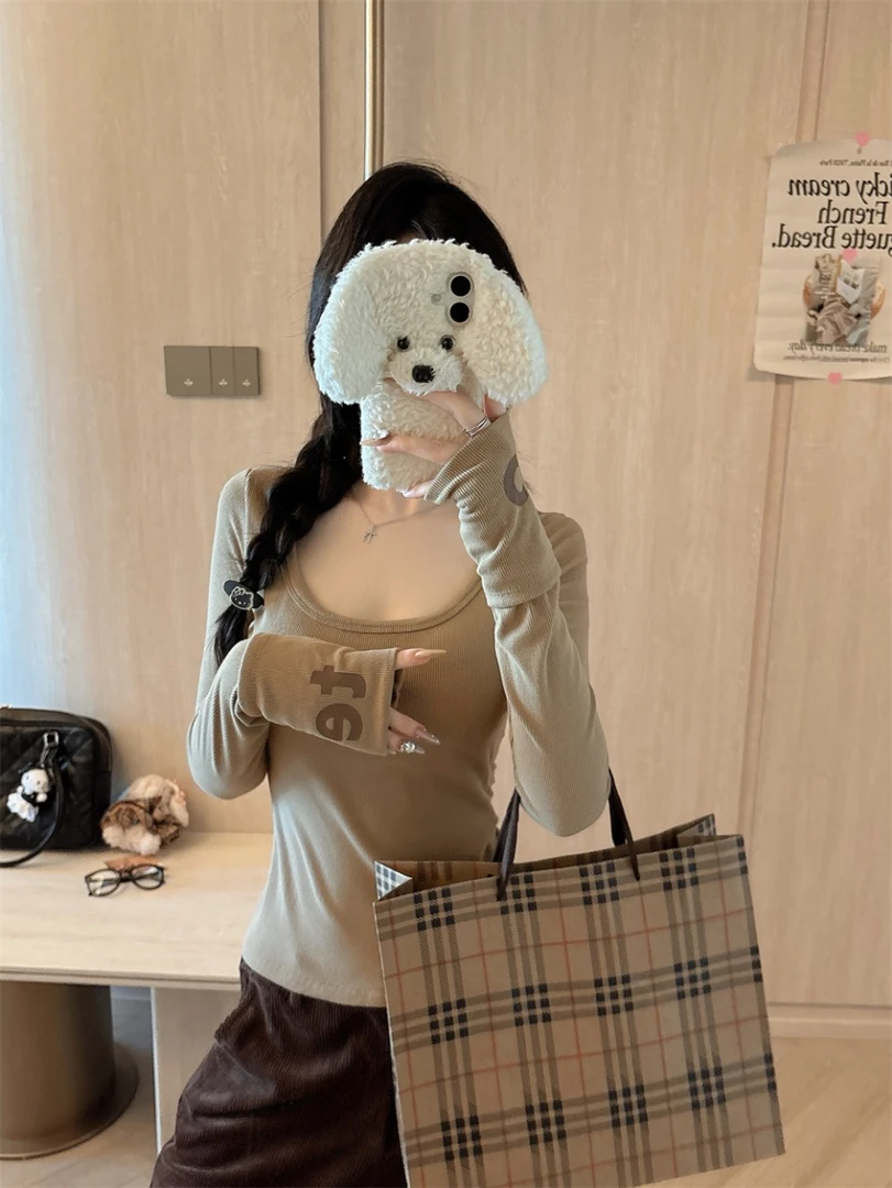 300-399编码弹力贴身保暖打底吊带背心长袖