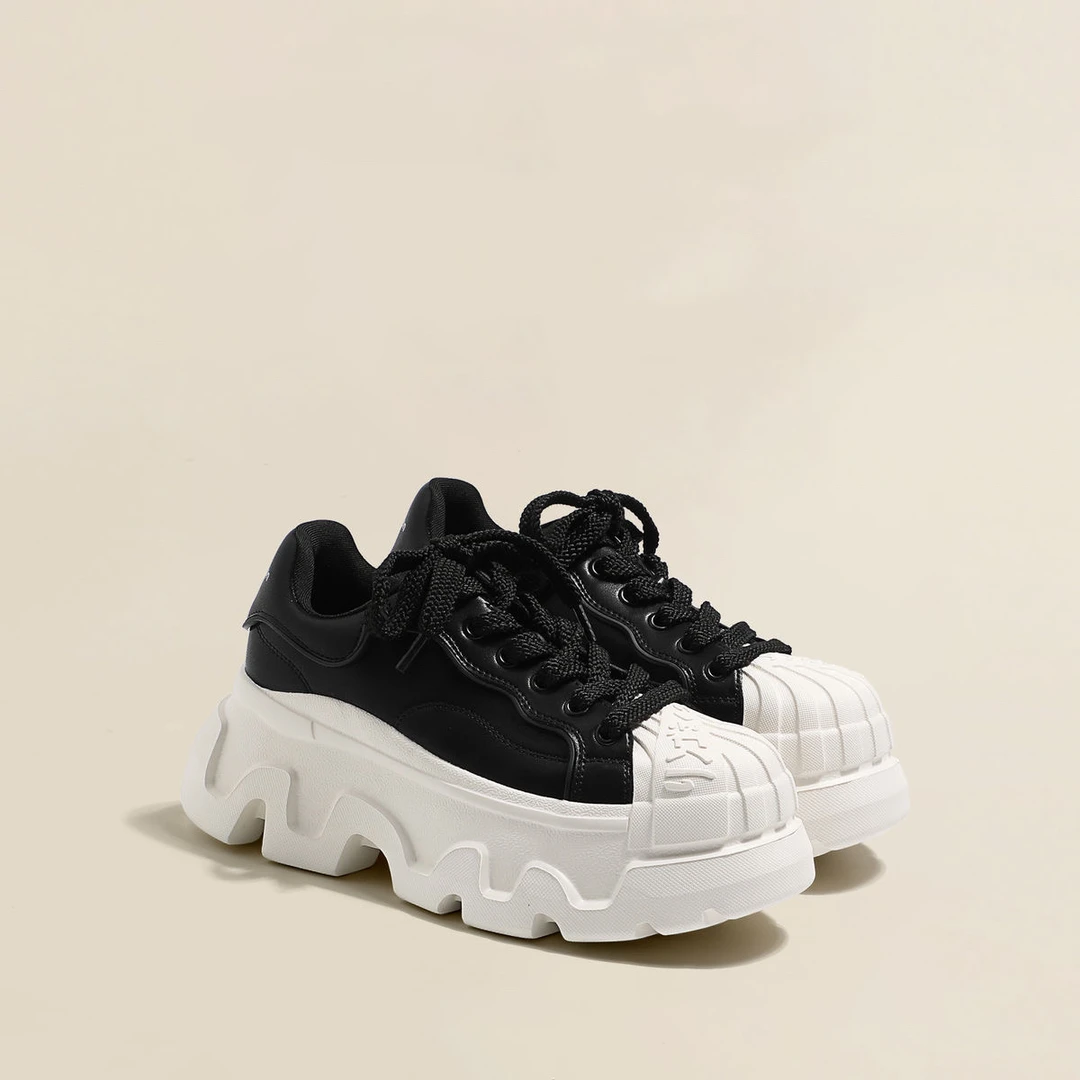 (LL-GL)新款休闲百搭女士休闲板鞋贝壳头小白鞋单里厚底增高3083