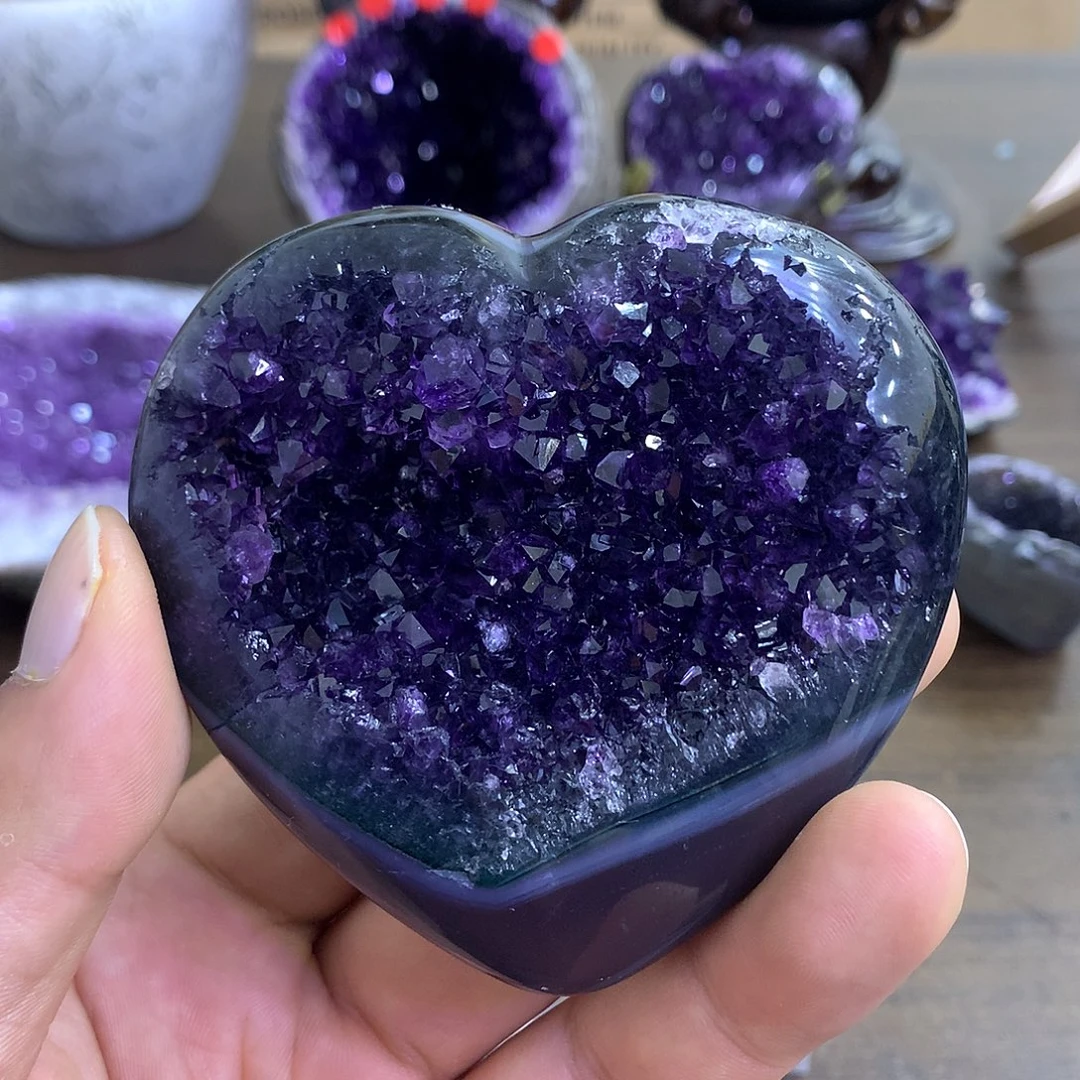 银S925镶嵌紫晶大型摆件（非配饰）