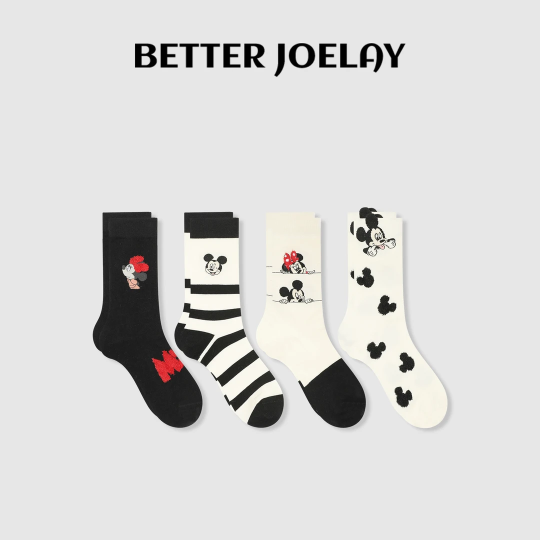 BETTER JOELAY -【空谷回声】时尚袜子女中筒袜可爱卡通百搭WT263