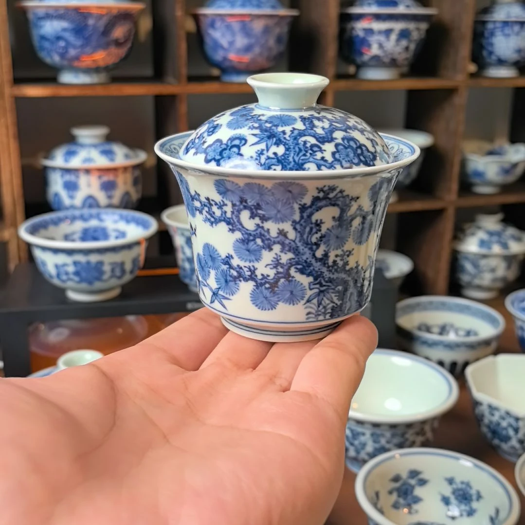 松竹梅马蹄盖碗110cc