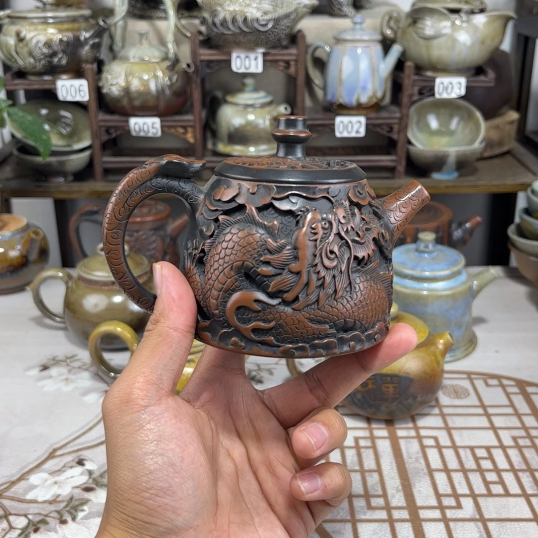 210cc满雕龙凤呈祥汉铎壶