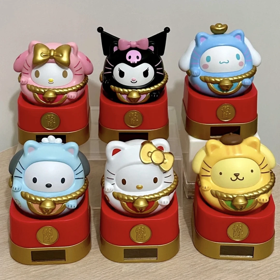 三丽鸥招财喵光动乐盲盒新年摆件HelloKitty玉桂狗可动潮玩手办