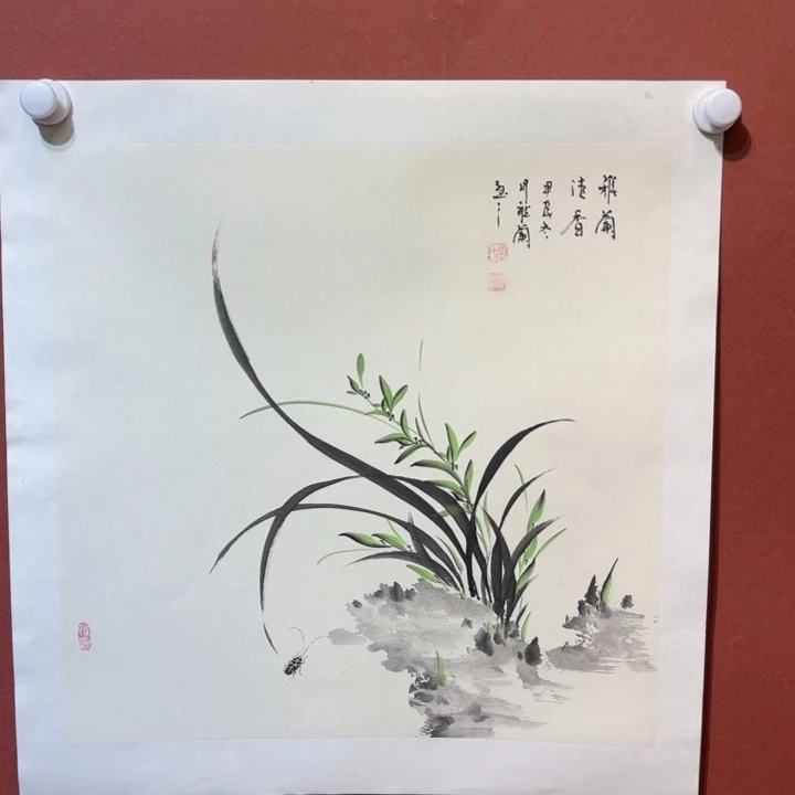 国画听兰老师花鸟