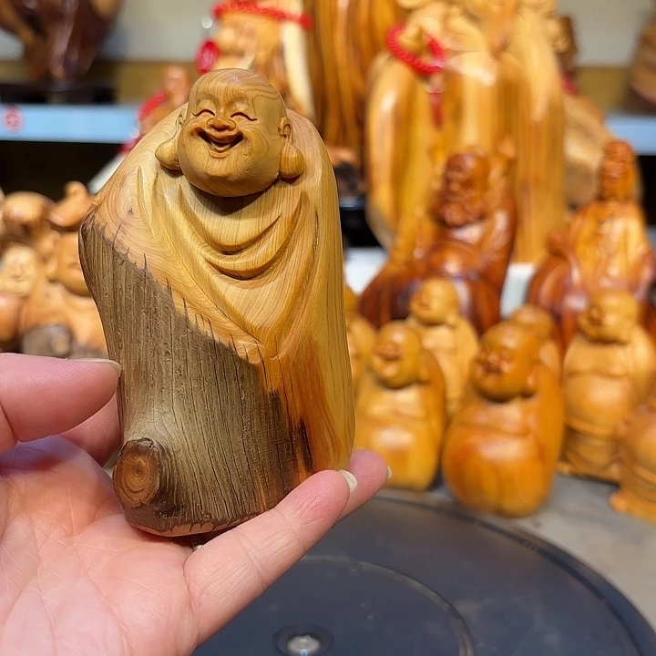 柏木太行崖柏弥勒佛