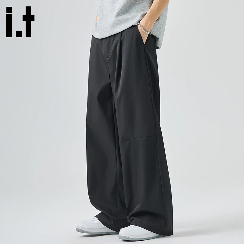 i.t:CHOCOOLATE男士垂感西裤2025秋冬新款宽松阔腿通勤百搭休闲裤