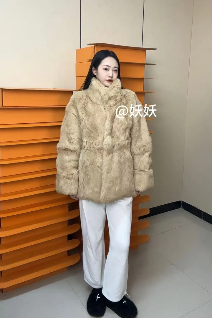 冬季新款气质中长款挽袖慵懒风百搭轻奢女生大衣