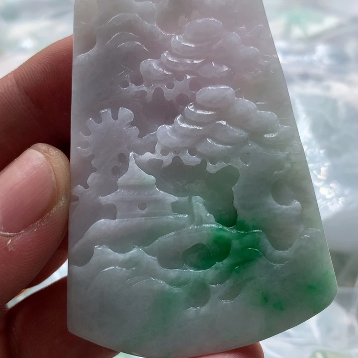 翡翠未镶嵌颈饰保真天然a货翡翠