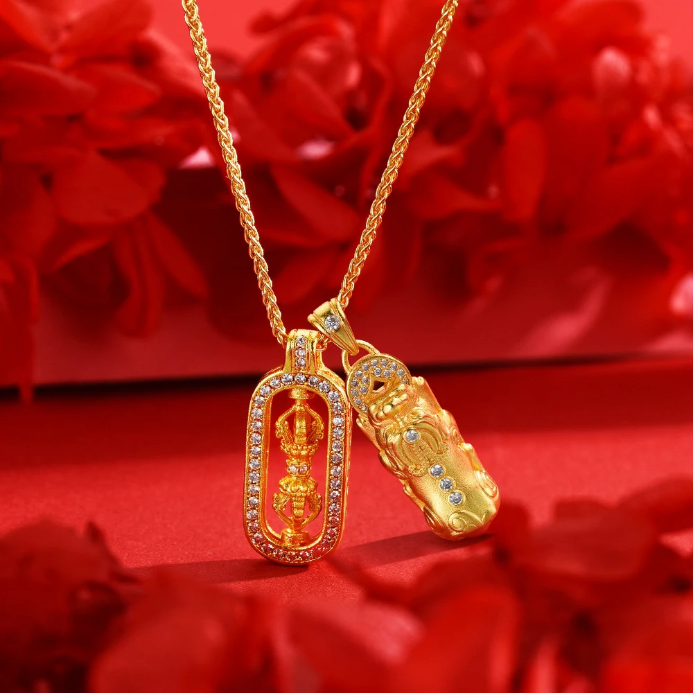 钛钢项链 金刚杵貔貅吊坠项链--q