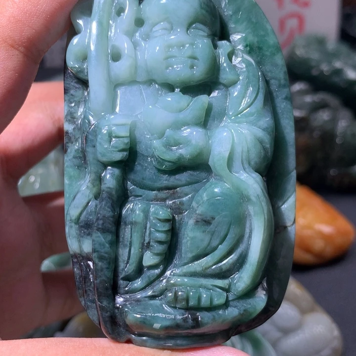 翡翠未镶嵌颈饰保真天然a货翡翠