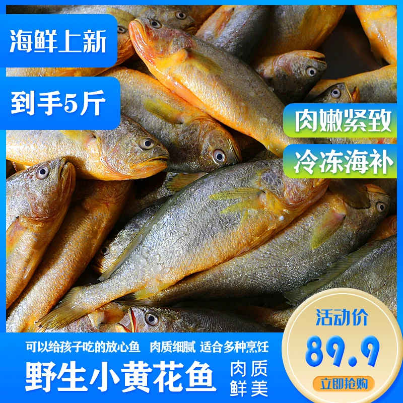 新鲜野生小黄花鱼5斤装适合多种烹饪方式