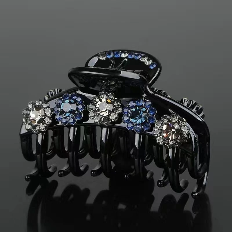 女士发夹后脑勺抓夹简约盘发发抓中号水钻发饰头饰品中老年发夹