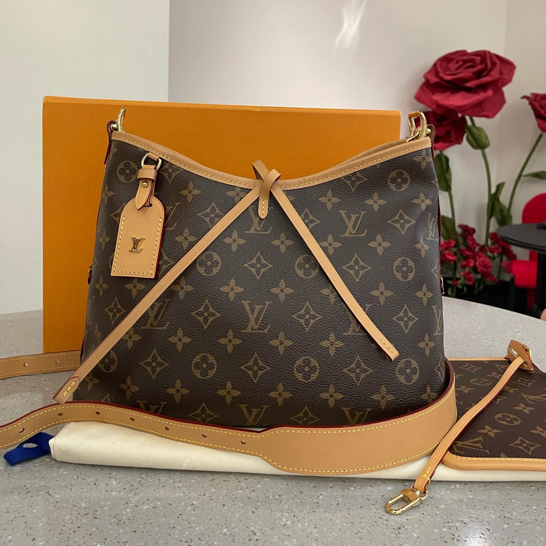 99新 LouisVuitton/路易威登 老花carryall 小号单肩斜挎包